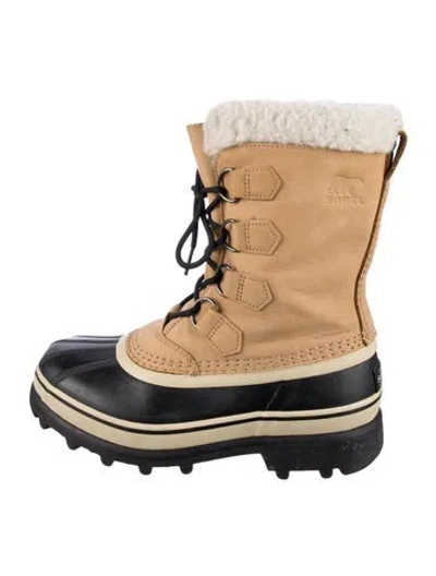Pre-owned Sorel Suede Lace-up Boots In Neutral