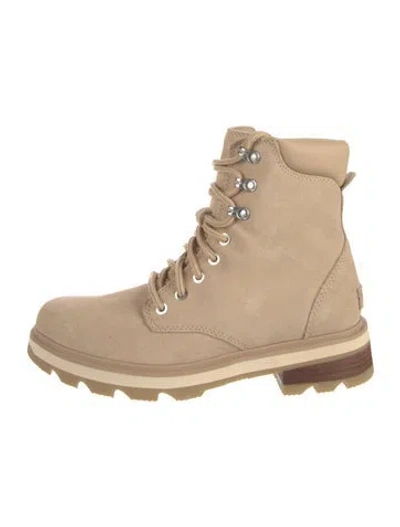 Pre-owned Sorel Suede Lace-up Boots In Neutrals