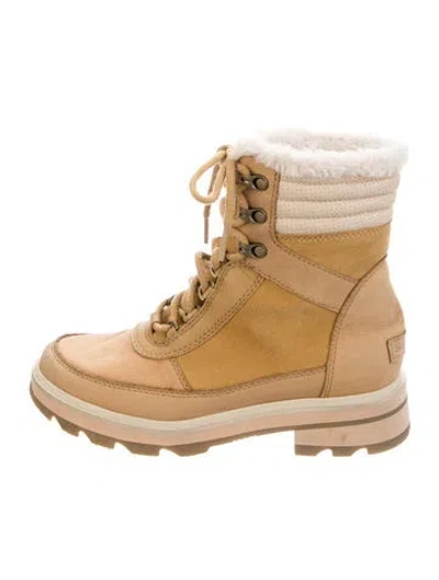 Pre-owned Sorel Suede Lace-up Boots In Neutrals