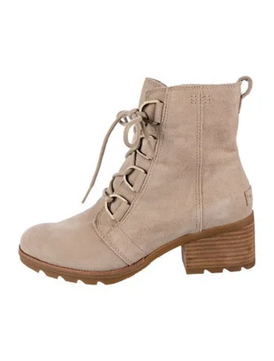 Pre-owned Sorel Suede Lace-up Boots In Neutrals