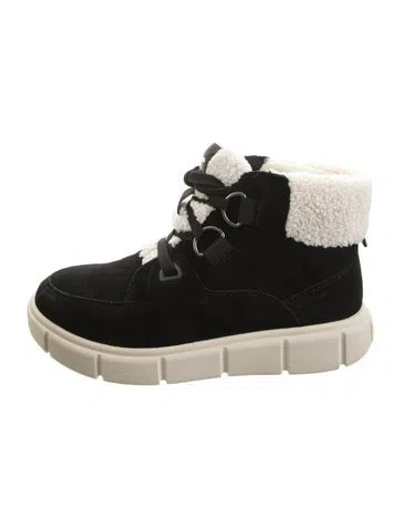 Pre-owned Sorel Suede Lace-up Boots W/ Tags In Black