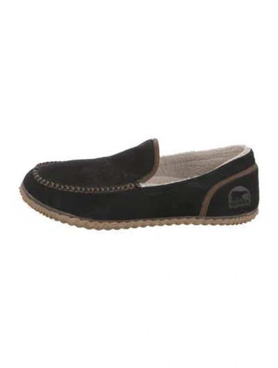 Pre-owned Sorel Suede Loafers In Black