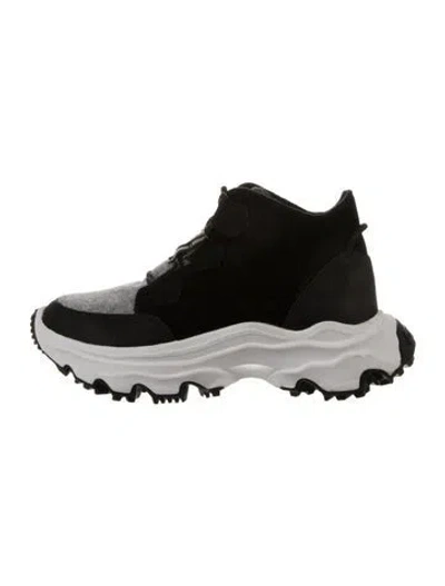 Pre-owned Sorel Suede Patterned Chunky Sneakers In Black