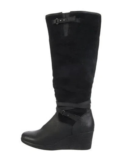 Pre-owned Sorel Suede Riding Boots In Black