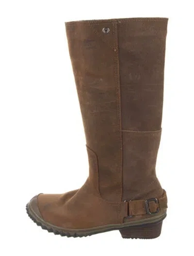 Pre-owned Sorel Suede Riding Boots In Brown