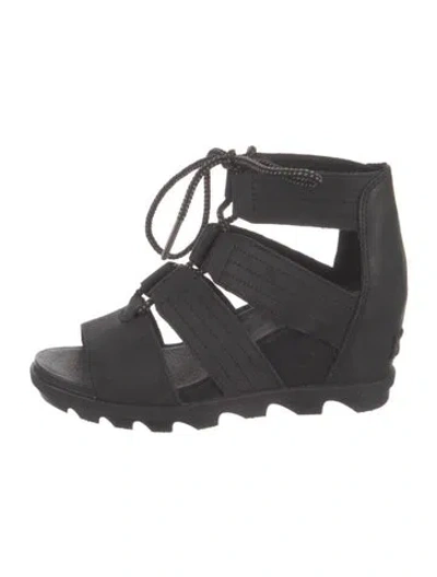 Pre-owned Sorel Suede Sandals In Black