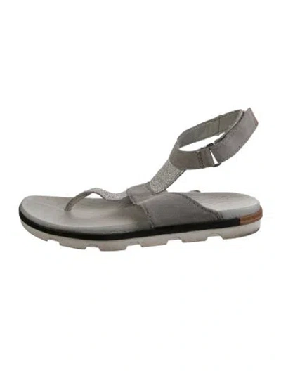 Pre-owned Sorel Suede Sandals In Grey