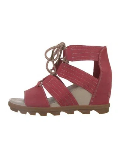 Pre-owned Sorel Suede Sandals In Red