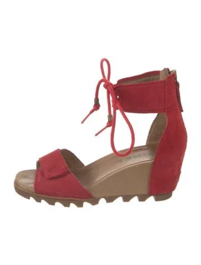 Pre-owned Sorel Suede Sandals In Red