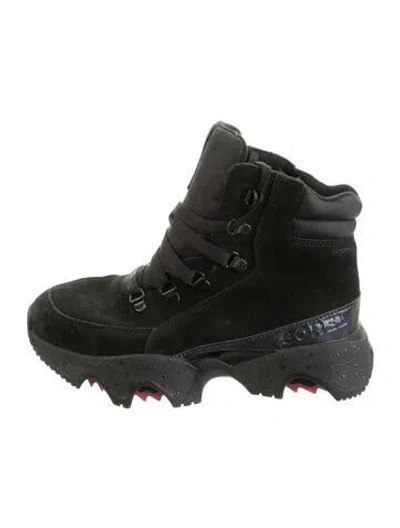 Pre-owned Sorel Suede Snow Boots In Black