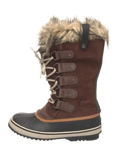 Pre-owned Sorel Suede Snow Boots In Black/neutrals