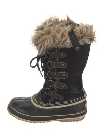Pre-owned Sorel Suede Snow Boots In Black/neutrals