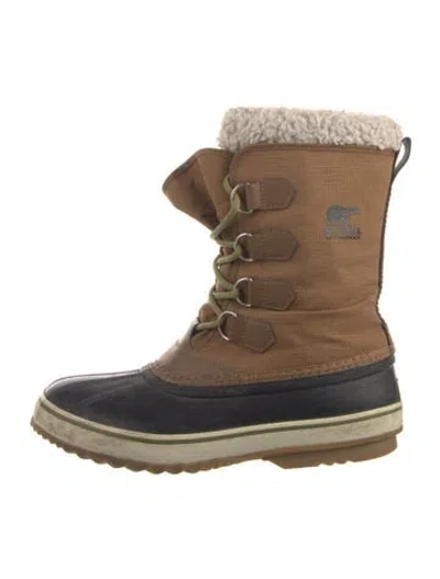 Pre-owned Sorel Suede Snow Boots In Brown