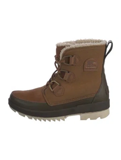 Pre-owned Sorel Suede Snow Boots In Brown