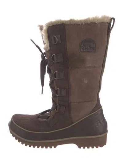 Pre-owned Sorel Suede Snow Boots In Brown