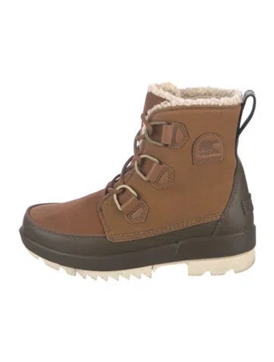 Pre-owned Sorel Suede Snow Boots In Brown