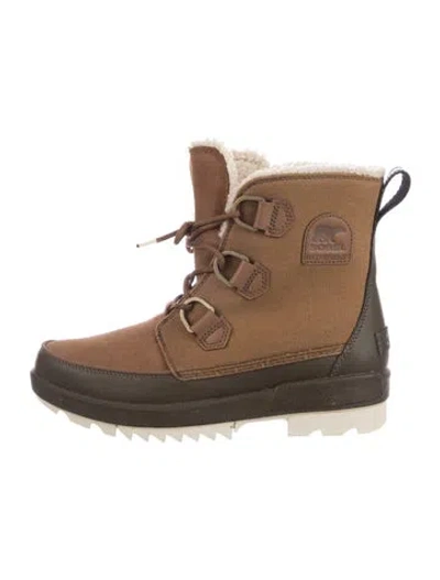 Pre-owned Sorel Suede Snow Boots In Brown