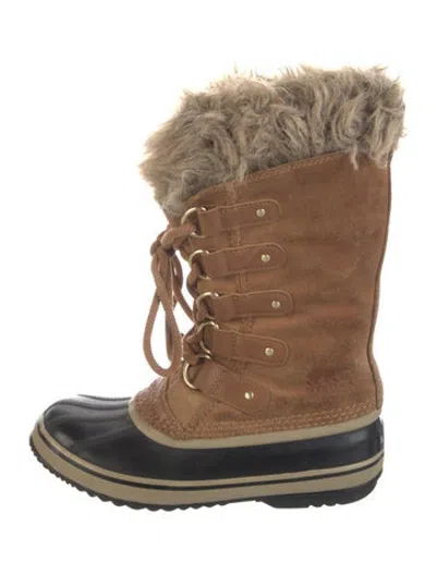 Pre-owned Sorel Suede Snow Boots In Brown
