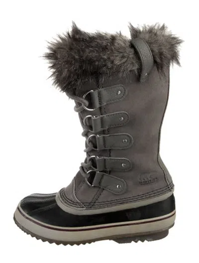Pre-owned Sorel Suede Snow Boots In Grey