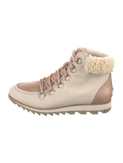 Pre-owned Sorel Suede Snow Boots In Neutrals