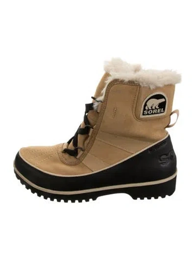 Pre-owned Sorel Suede Snow Boots In Neutrals