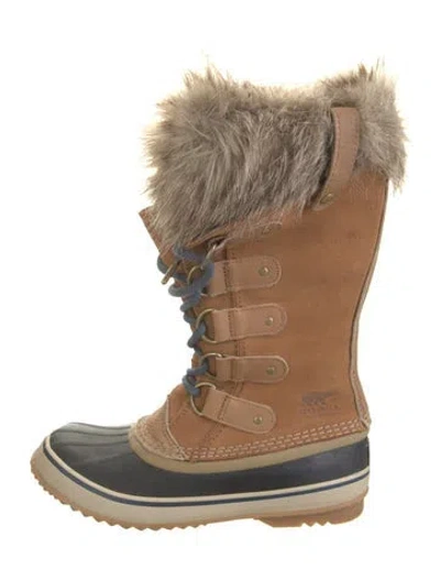 Pre-owned Sorel Suede Snow Boots In Neutrals