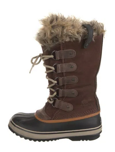 Pre-owned Sorel Suede Snow Boots In Neutrals