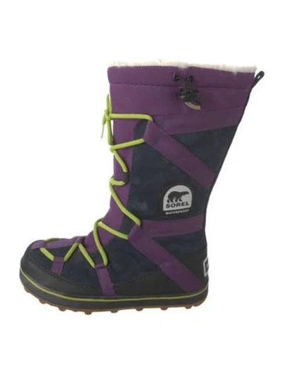 Pre-owned Sorel Suede Snow Boots In Purple