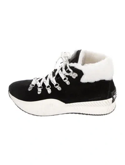 Pre-owned Sorel Suede Wedge Sneakers In Black