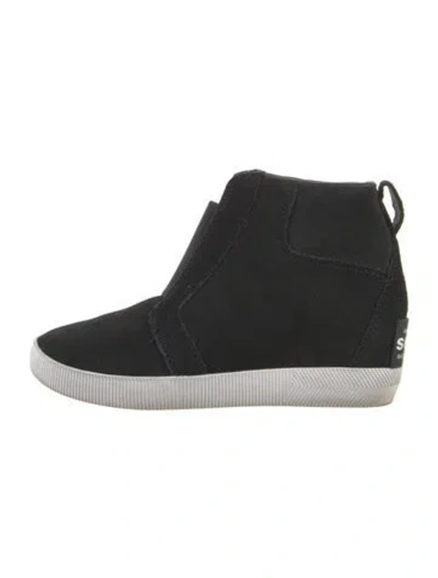 Pre-owned Sorel Suede Wedge Sneakers In Black