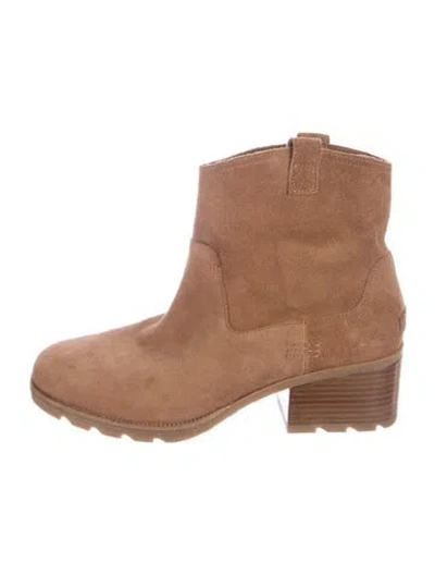 Pre-owned Sorel Suede Western Boots In Neutrals