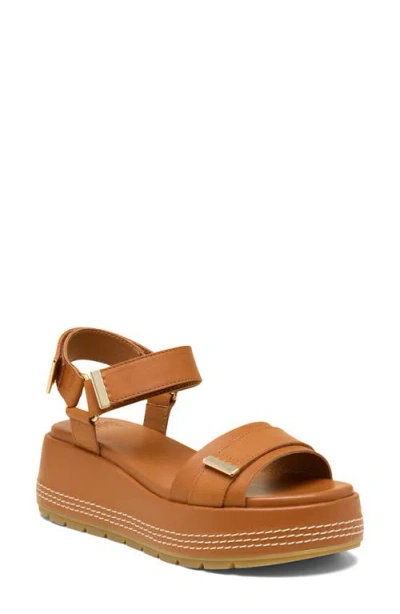 Sorel Sunpeak Ankle Strap Platform Sandal In Brown