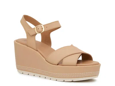 Sorel Sunpeak Wedge Sandal In Beige