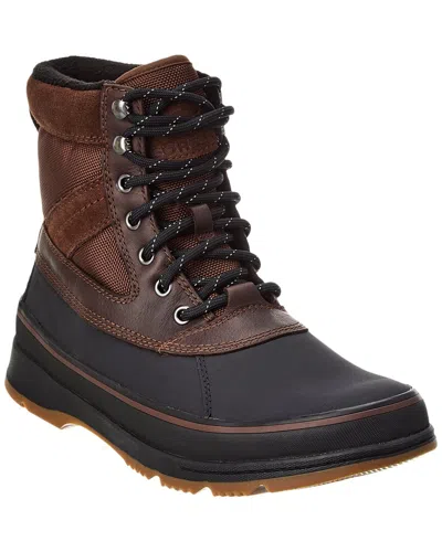 SOREL TF DNU SOREL ANKENY II WATERPROOF LEATHER & CANVAS BOOTS