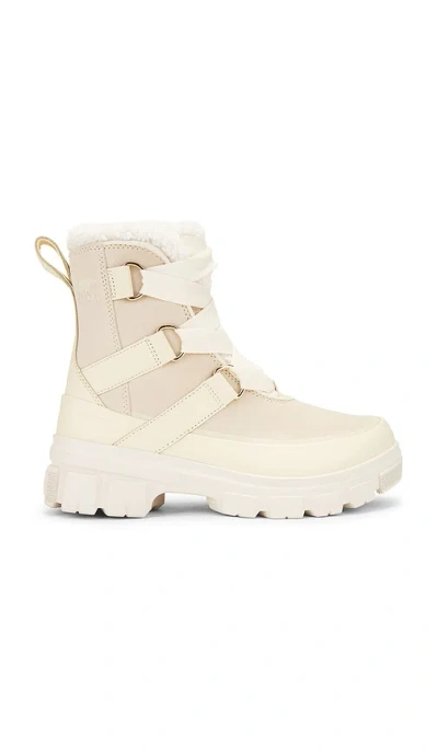 Sorel Tivoli V Faux Shearling Waterproof Boot In Honey White/chalk
