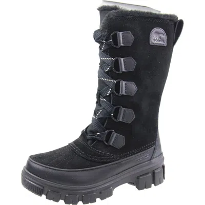 Sorel Tivoli Iii Womens Leather Cold Weather Snow Boots In Black,natural