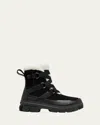 Sorel Tivoli Suede Resort Winter Booties In Black, Chalk