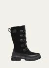 Sorel Tivoli Iii Womens Leather Cold Weather Snow Boots In Black, Natural