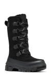 Sorel Tivoli Iii Womens Leather Cold Weather Snow Boots In Black/natural
