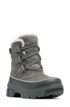 Sorel Tivoli V Faux Fur Lined Waterproof Boot In Quarry/grill