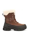 Sorel Tivoli Iv Parc Genuine Shearling Waterproof Boot In Tobacco & Black