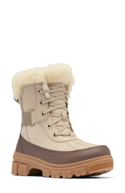 Sorel Tivoli Iv Parc Genuine Shearling Waterproof Boot In Taupe