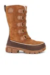 Sorel Tivoli Suede Resort Winter Tall Boots In Velvet Tan & Tobacco