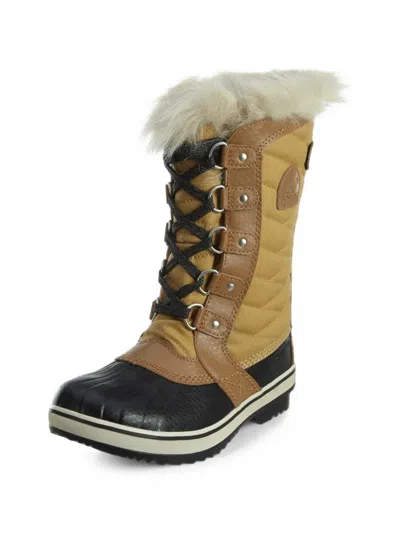 Sorel Kids' Tofino Ii Faux-fur Trim Boots In Brown