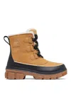 Sorel Caribou Waterproof Boots With Removable Inner Boot In Buff Nubuck Leather-brown In Black