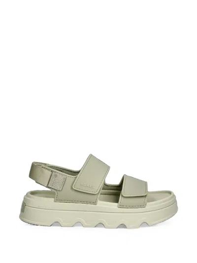 Sorel Touch-strap Platform Sandals In Green