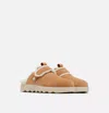 Sorel Viibe 2048521-253 Clog Women's Us 7.5 Brown Suede Faux-fur Slip-on Rhs2877