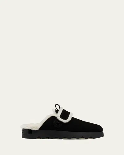 Sorel Viibe Suede Faux Fur Cozy Mules