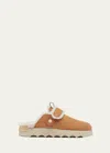 Sorel Women's Viibe Cozy Slip-on Clog Flats Women's Shoes In Tawny Buff, Natur