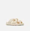 Sorel Viibe Twist Nl4974-292 Sandals Women's Honey White Slip On Slide Dwa283 (ivory,11)
